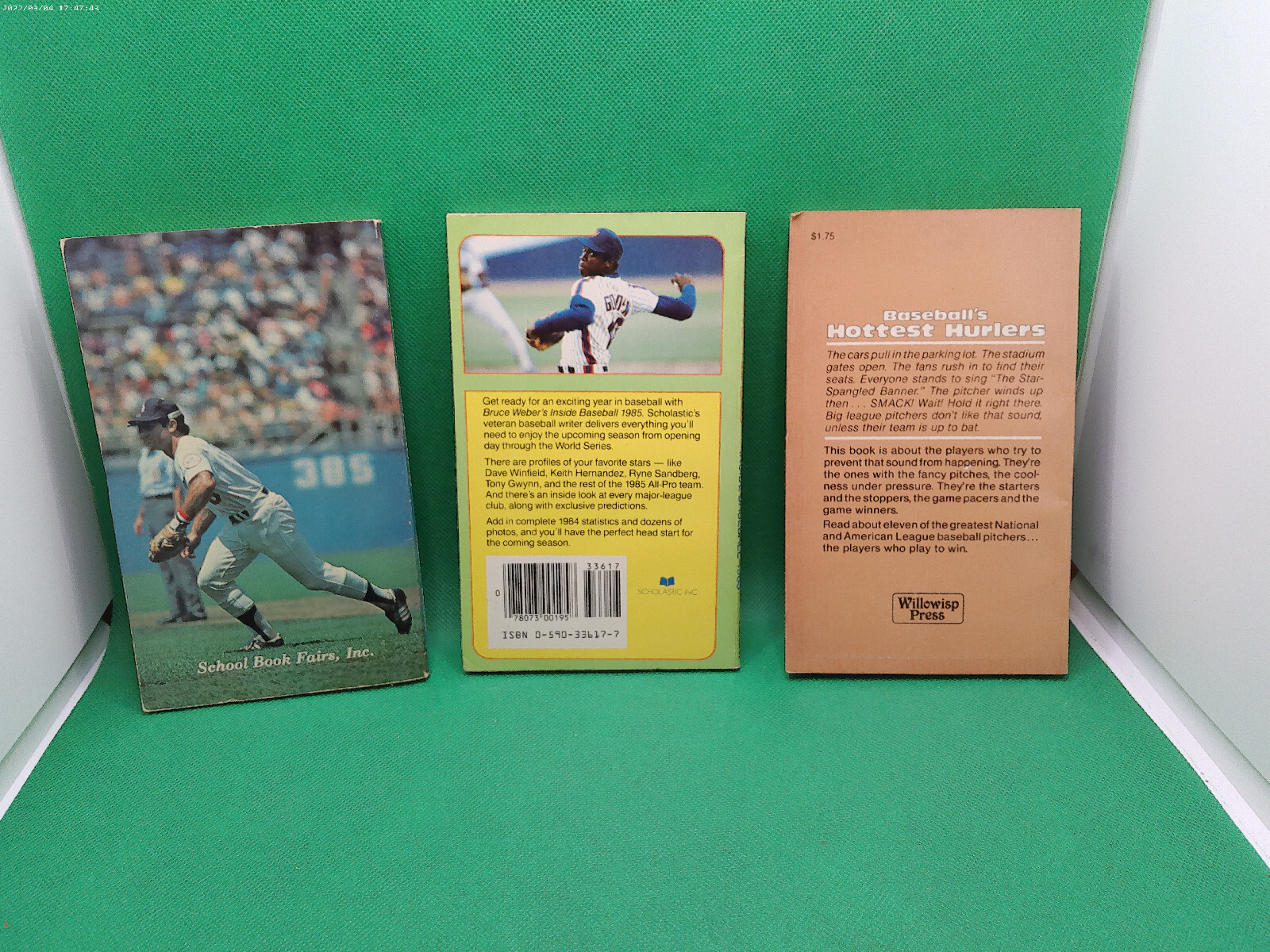 MLB baseball book 1980s PB lot 3 Diamond Hurlers Inside 1985 DuFresne Resciniti