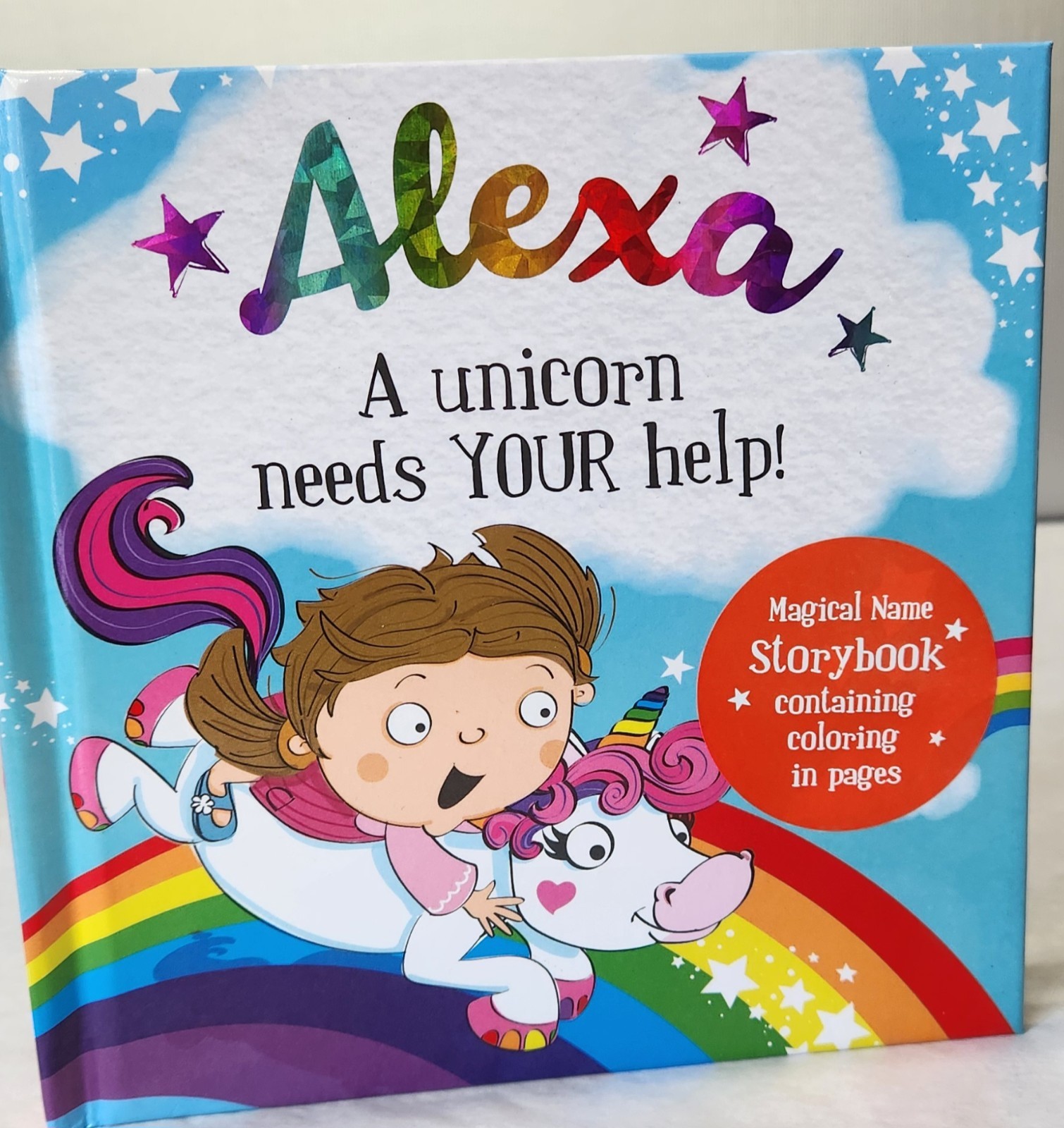 Personalized Unicorn Storybook – « Alexa » – Magical Name Book & Coloring Pages