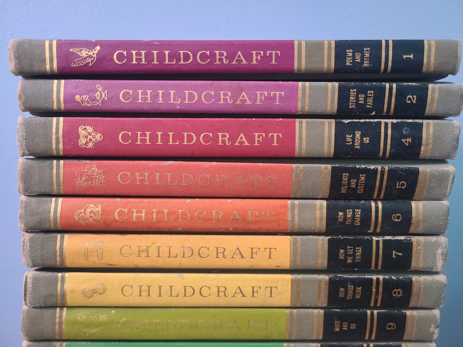 Vtg Childcraft Children&rsquo;s Books Hardcover 1964 Books Missing 3 & 13. Rainbow
