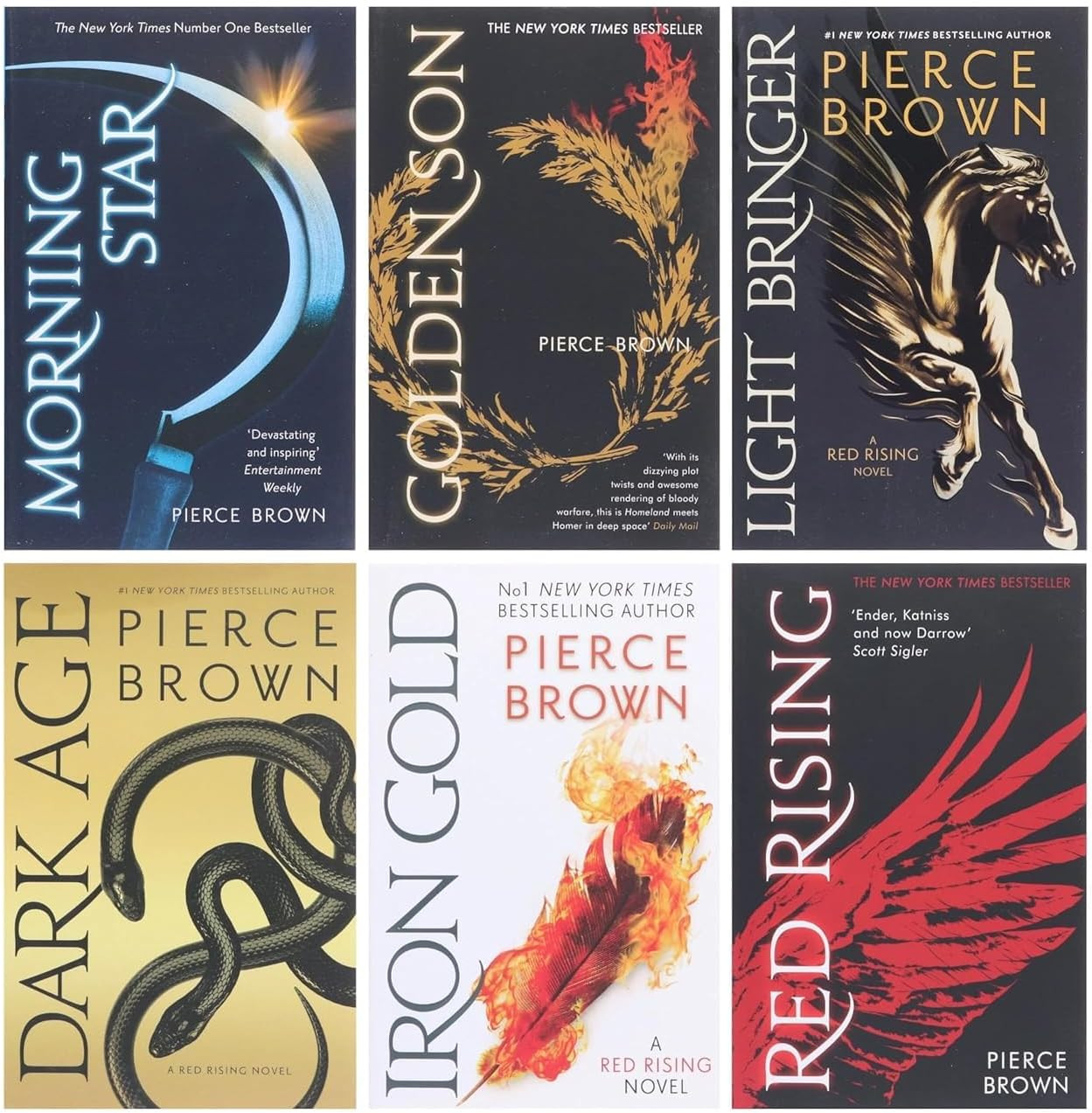 Red Car the Red Rising Series 6 Books Collection Set (Red Rising, Golden Son, Mo