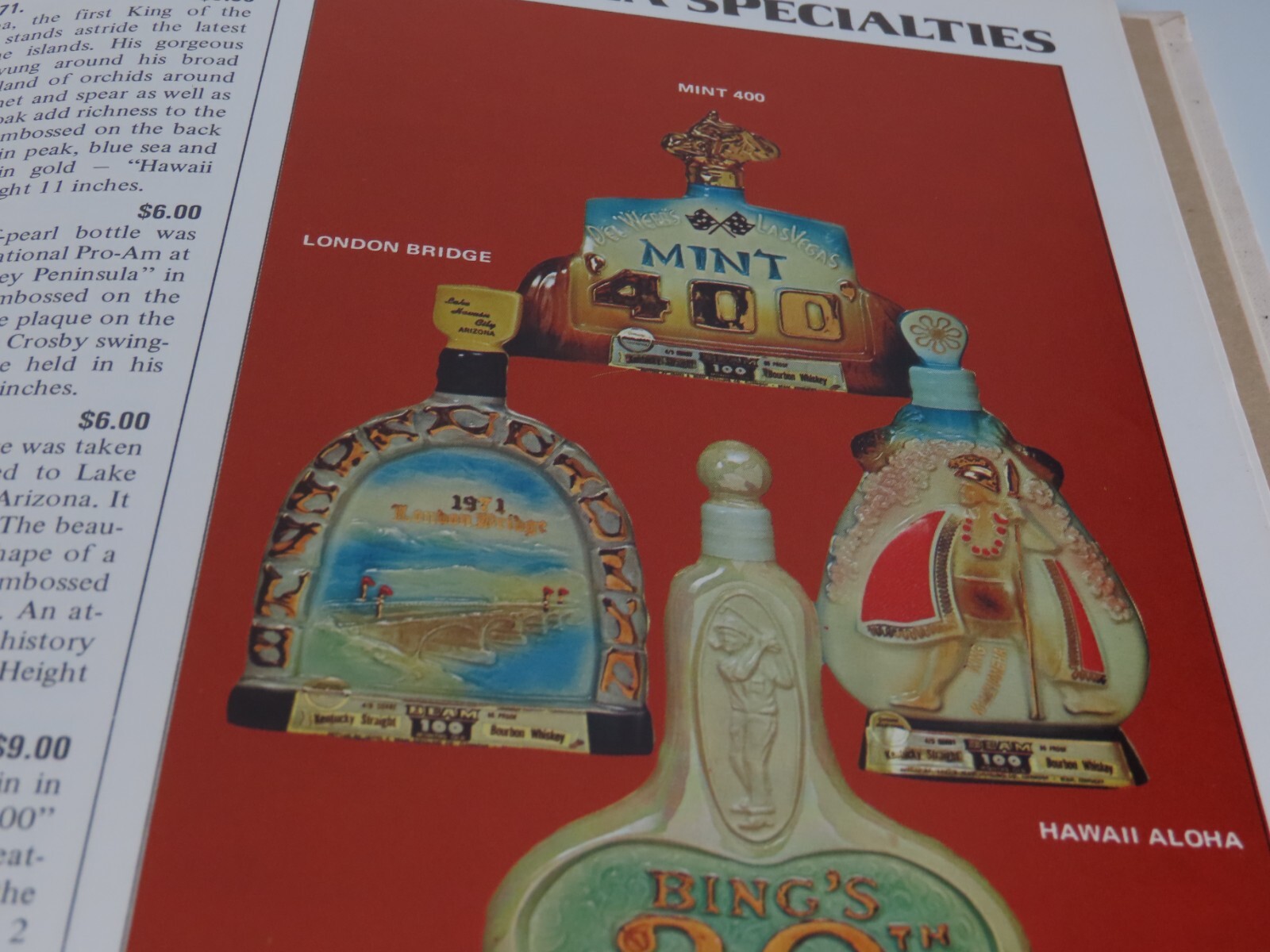 The Story of Jim Beam Bottles Identification & Price Guide Book 1972-73 Cembura