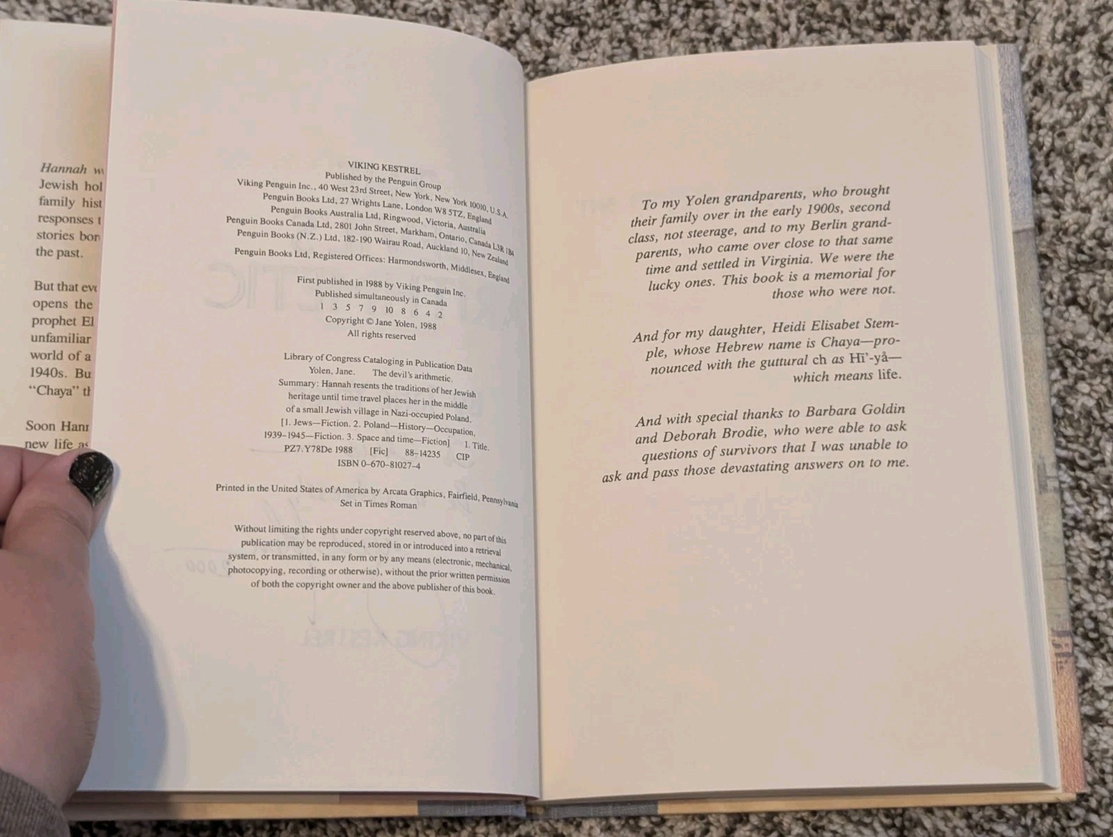Vintage SIGNED The Devil&rsquo;s Arthmetric by Jane Yolen Hardback Book Excellent Cond