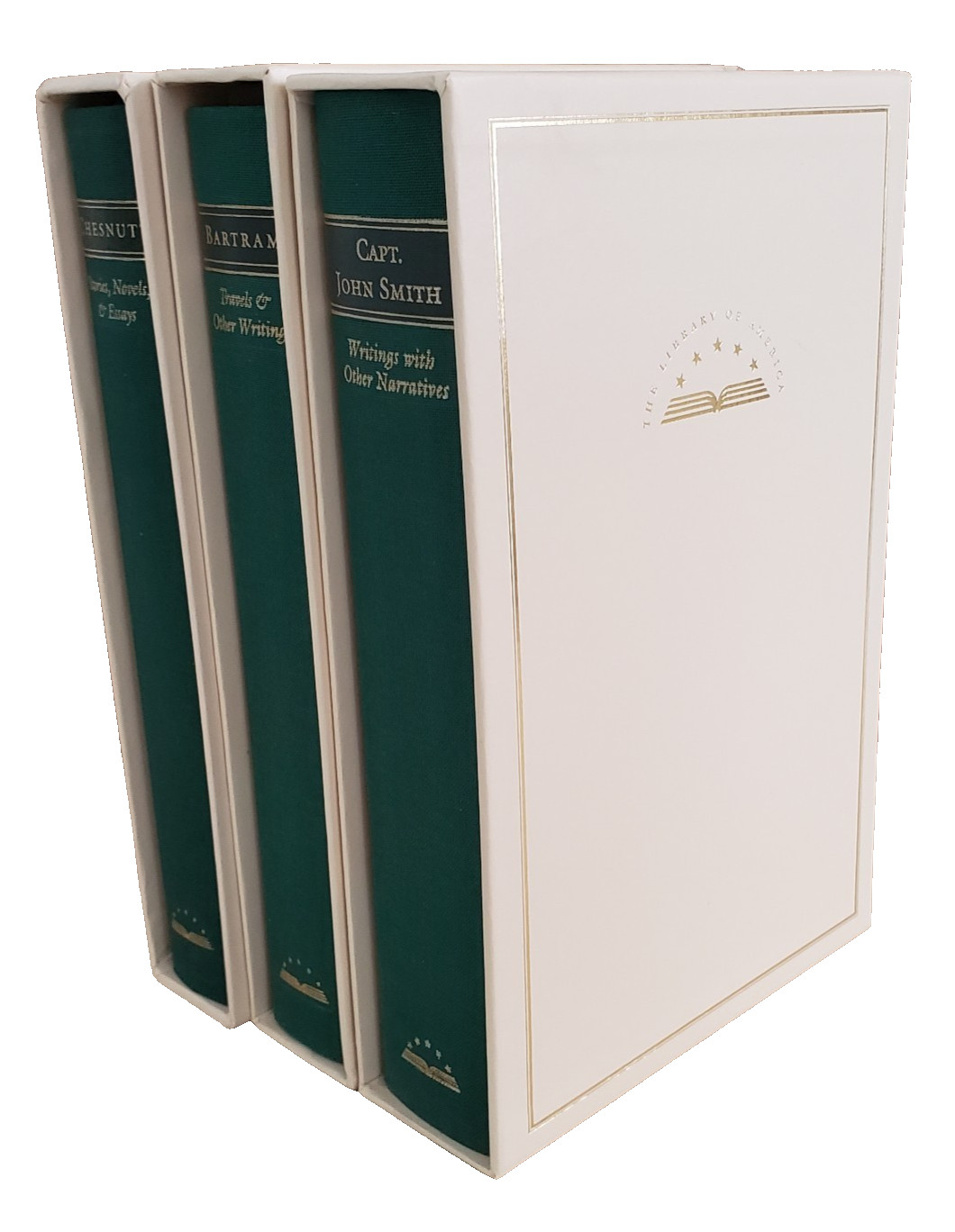The Library of America 3 Green Vol Lot Slipcases Chesnutt Bartram Smith As New