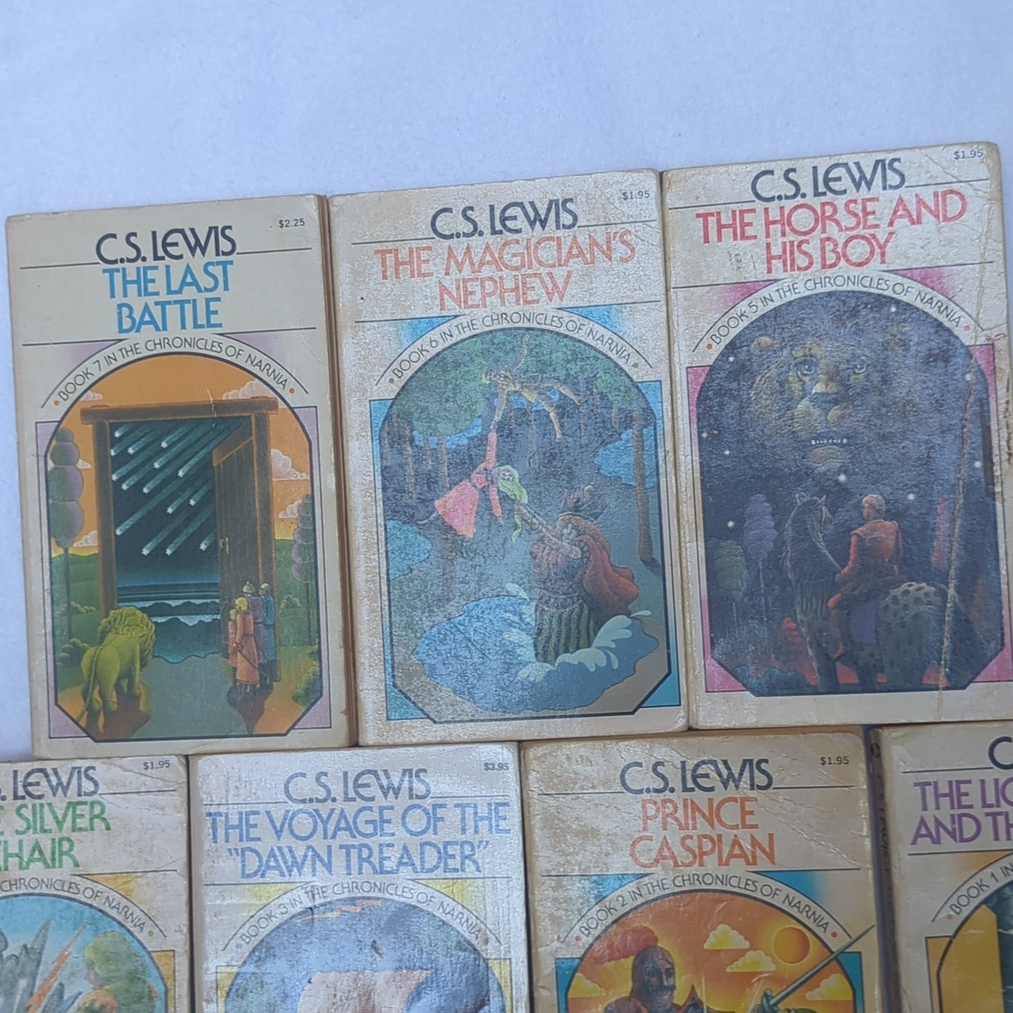 CHRONICLES OF NARNIA C.S. LEWIS Collier Books Paperback Set