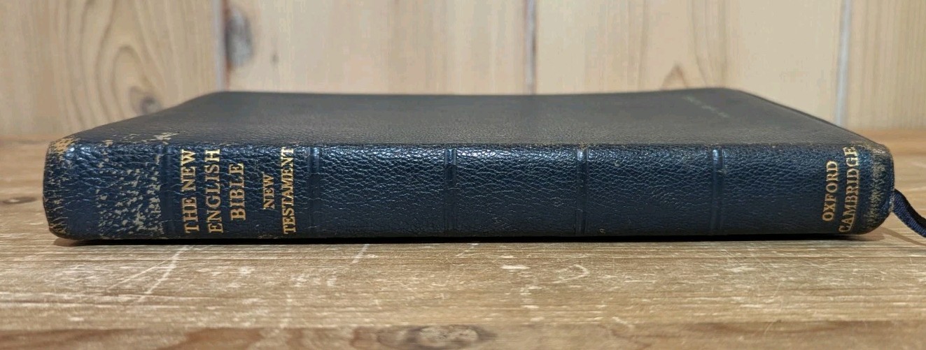The New English Bible NEW TESTAMENT Oxford Cambridge Black Leather 1961