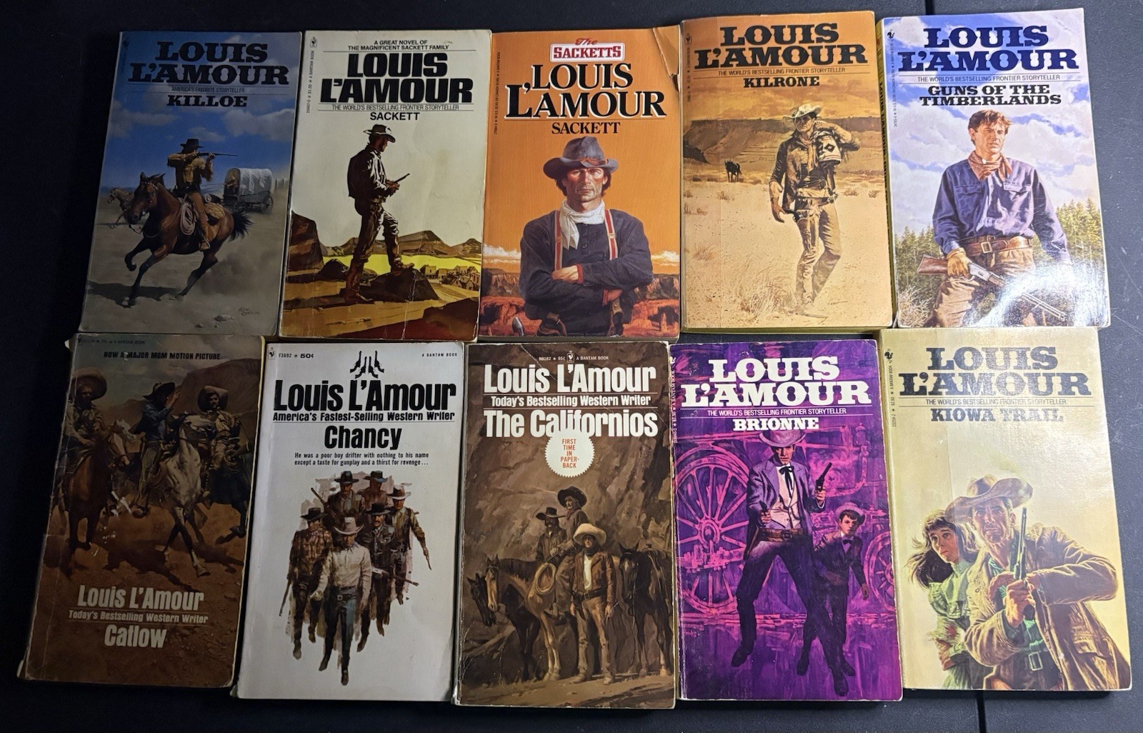 Louis L&rsquo;Amour – Western Novels – 10 Book Lot – Paperback – Free Shipping