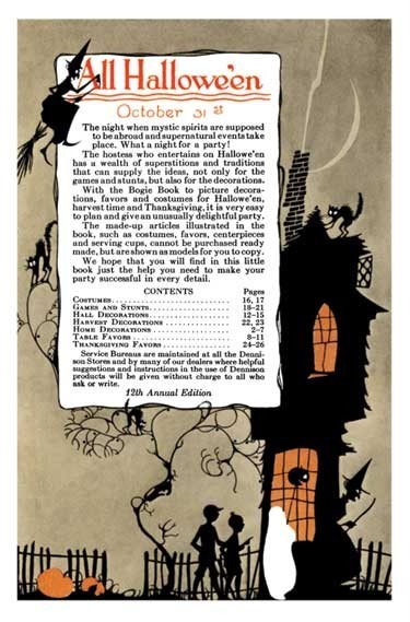 1924 Dennison&rsquo;s Bogie Book (Dennisons Halloween)