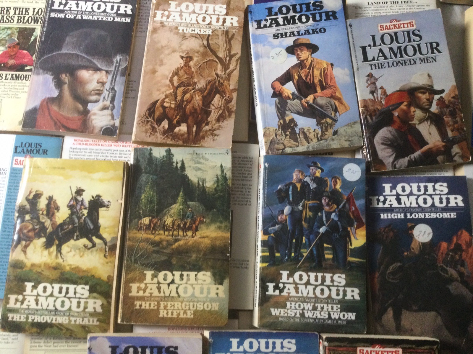 80+ Louis L&rsquo;Amour Paperback Lot Western Collection Sackett Series