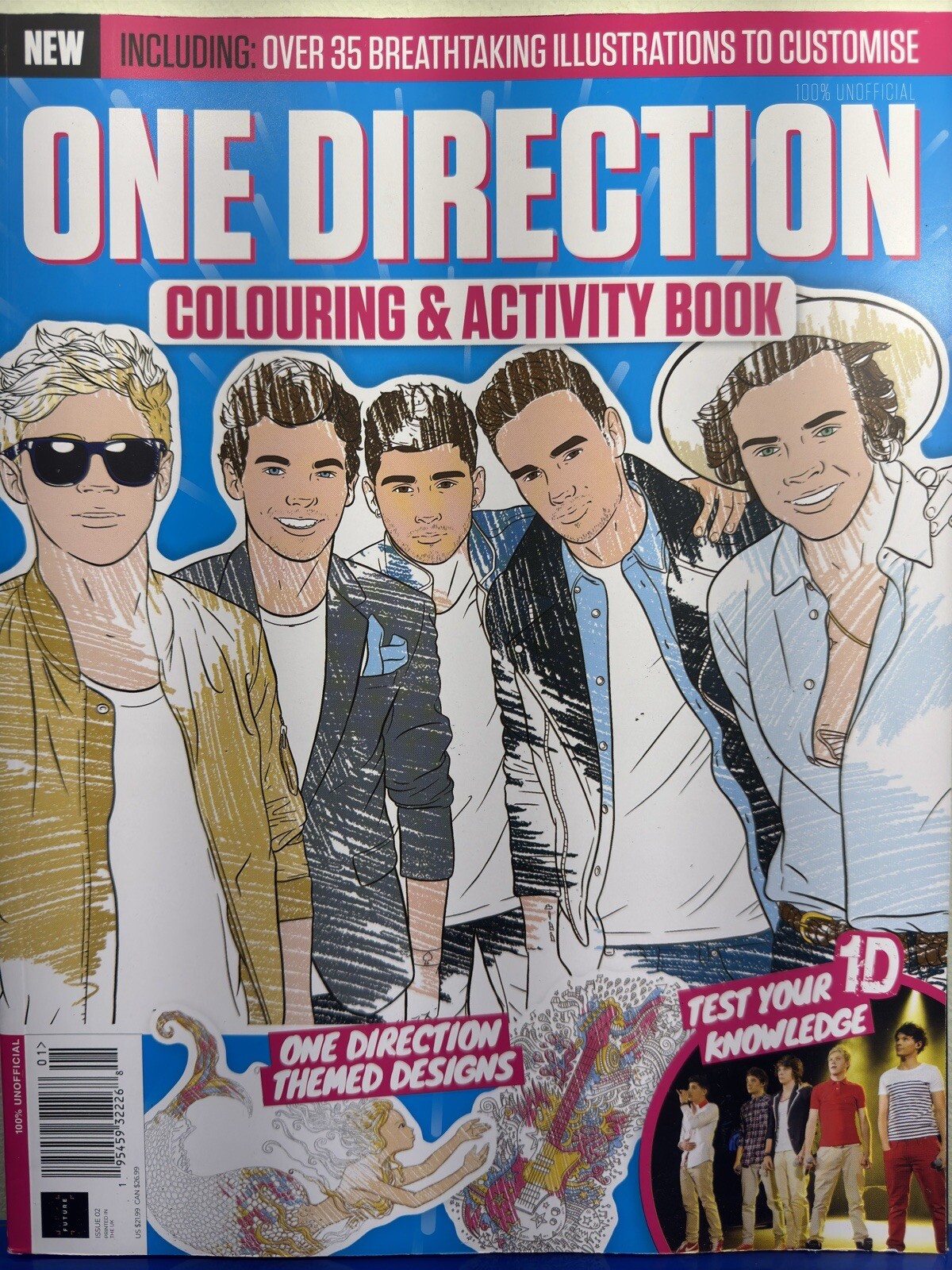 New One Direction Coloring Book Unofficial Activity 1D US SELLER