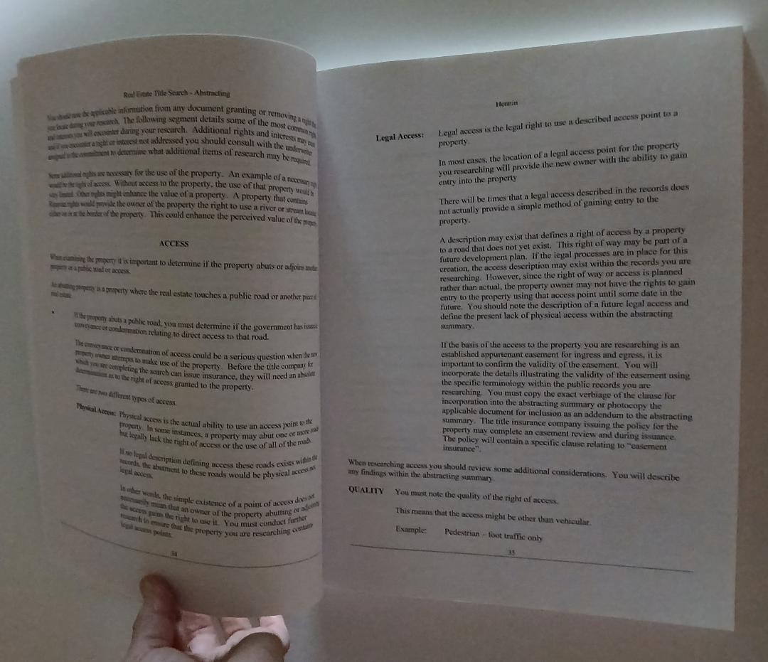 Real Estate Title Search Abstracting, Volume 2 by Hennin/PB/2011/Very Good