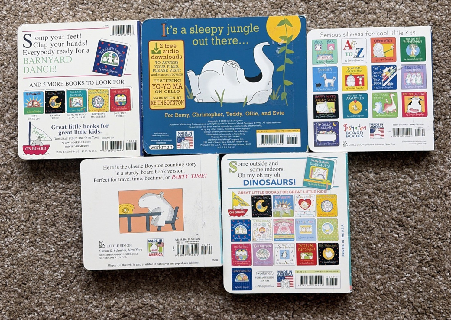 Lot 21 Board Books by SANDRA BOYNTON Little Pookie, Moo/Boo Baa La La VERY GOOD