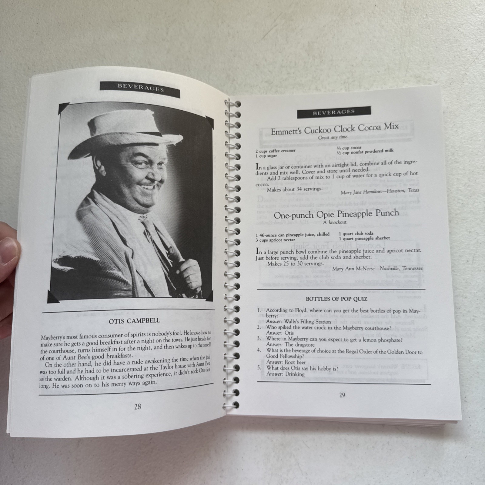 Aunt Bee&rsquo;s Mayberry Cookbook Spiral Bound by Ken Beck and Jim Clark