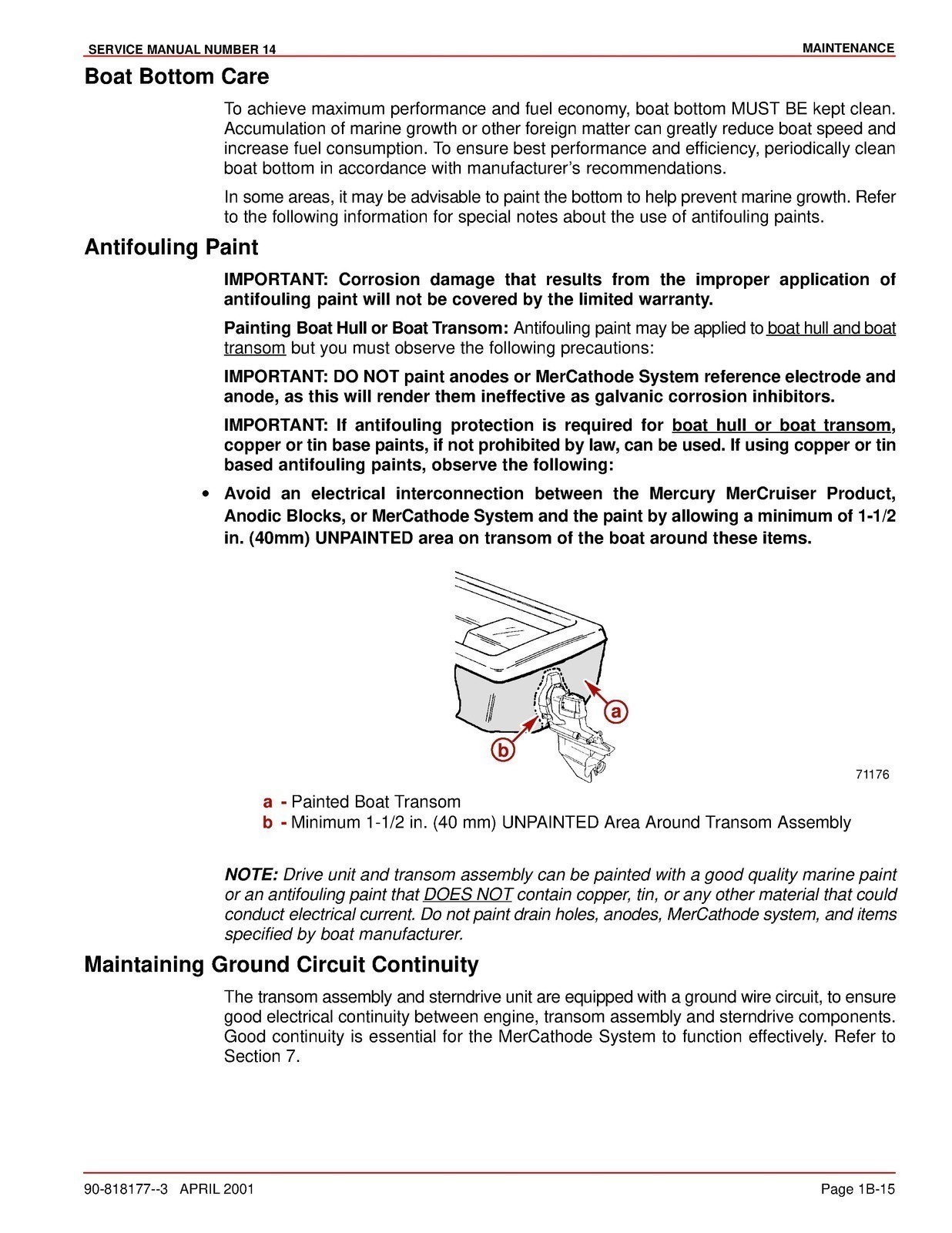 MERCURY Mercruiser #14 Sterndrive Units Alpha One Generation II SERVICE MANUAL M