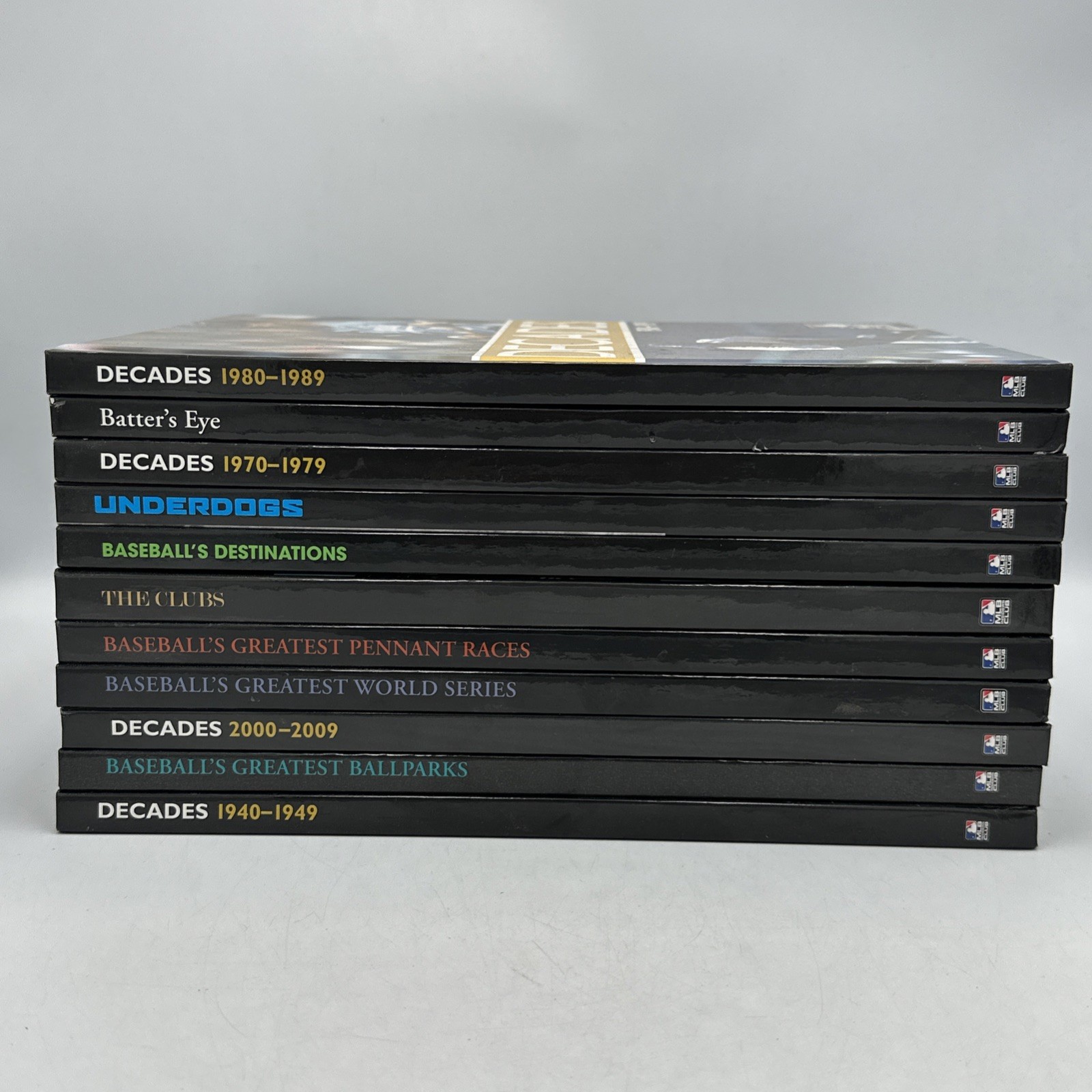 MLB&rsquo;s Insiders Club Baseball&rsquo;s Greatest Decades Lot of 11 Hardcover Books