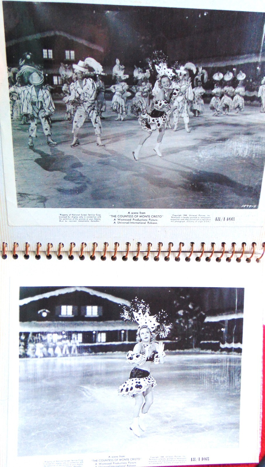 SONA HENIE ~ 2 BOOKS ~ 12 RARE STUDIO 8 x 10 PHOTOS ~ 78 TOTAL PAGES MEMORABILIA