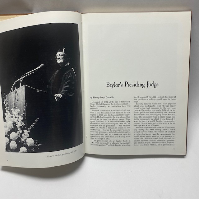 Abner McCall One Man&rsquo;s Journey 1981 Baylor Hardcover 1st Ed Used