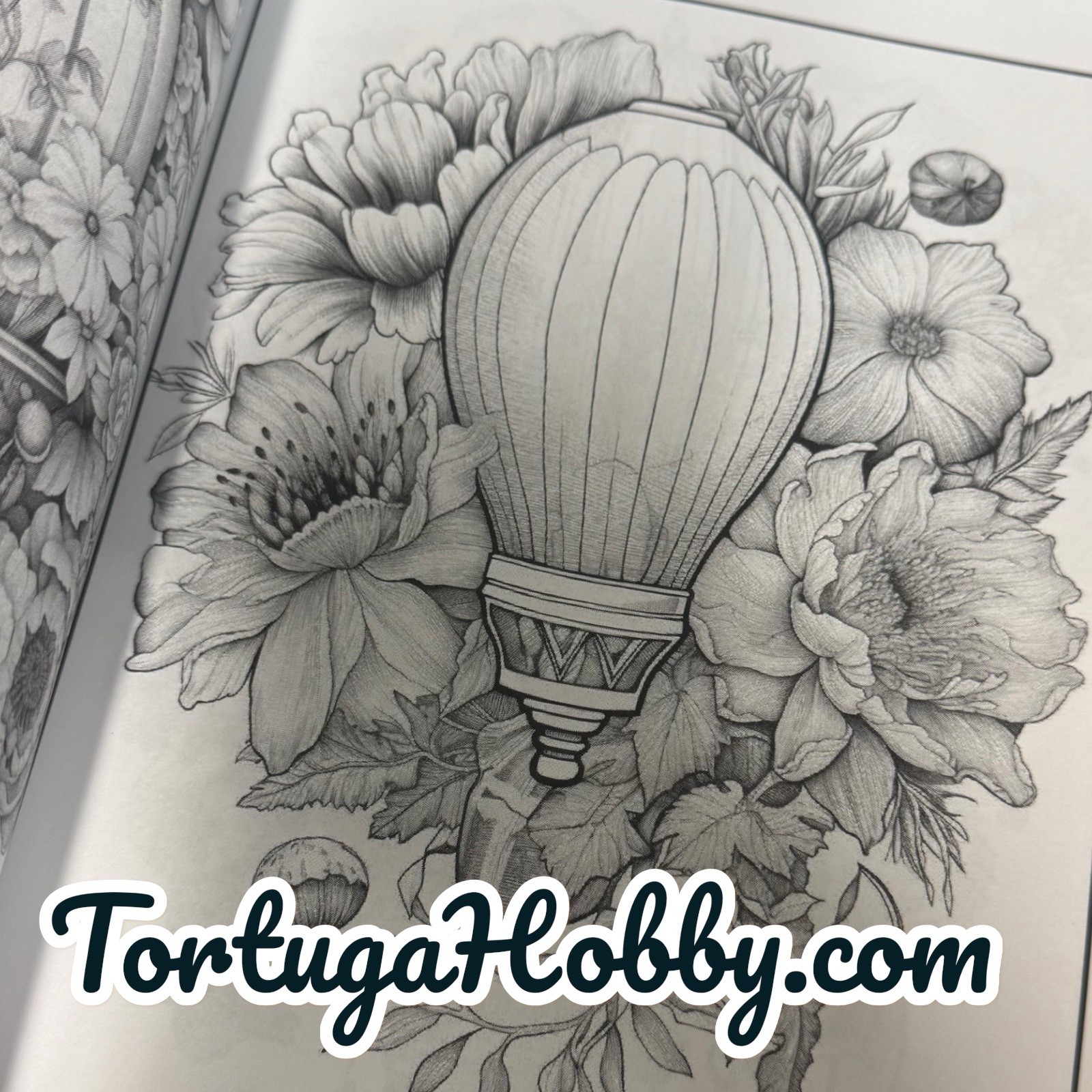 Hot Air Balloons & Boquets – Coloring Book. 100+ Pages.