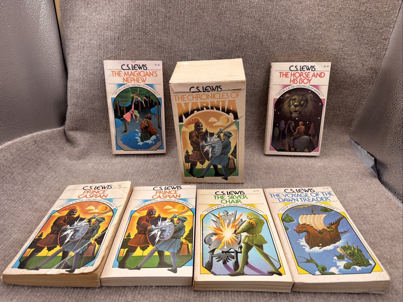Vtg 1970&rsquo;s The Chronicles of Narnia 6 Book Box Set C.S. Lewis Collier/Macmillian