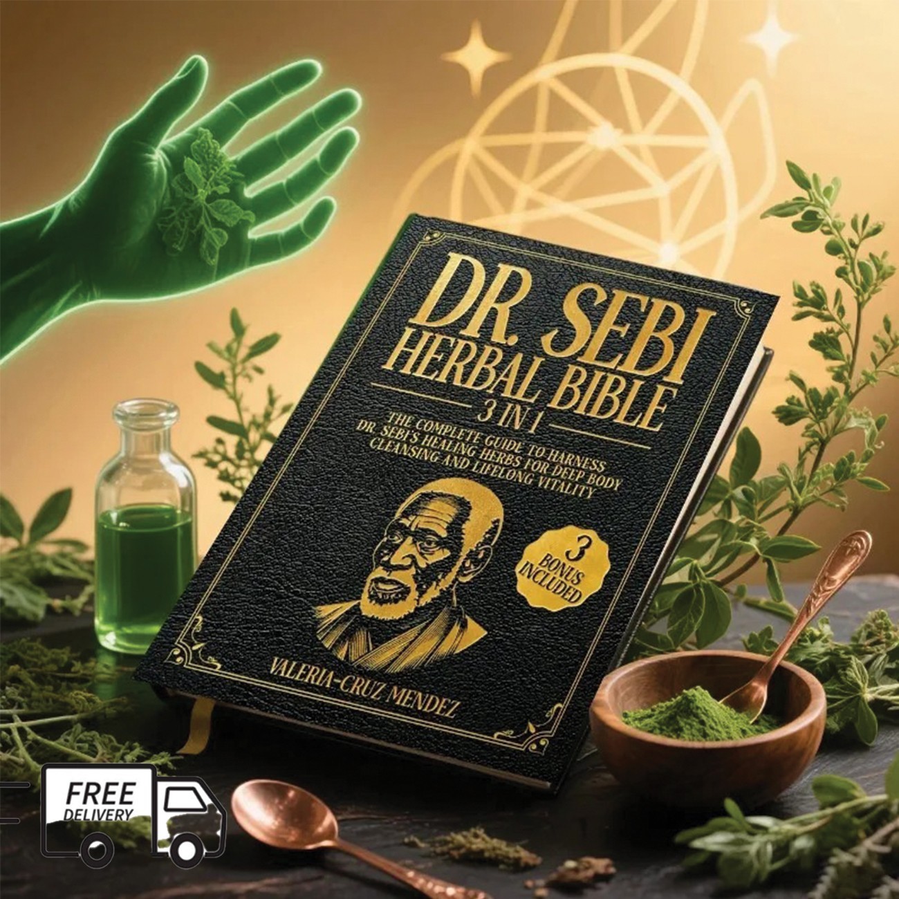 Dr Sebi Herbal Bible 3 in 1 Complete Healing Guide & Natural Remedies Book-US