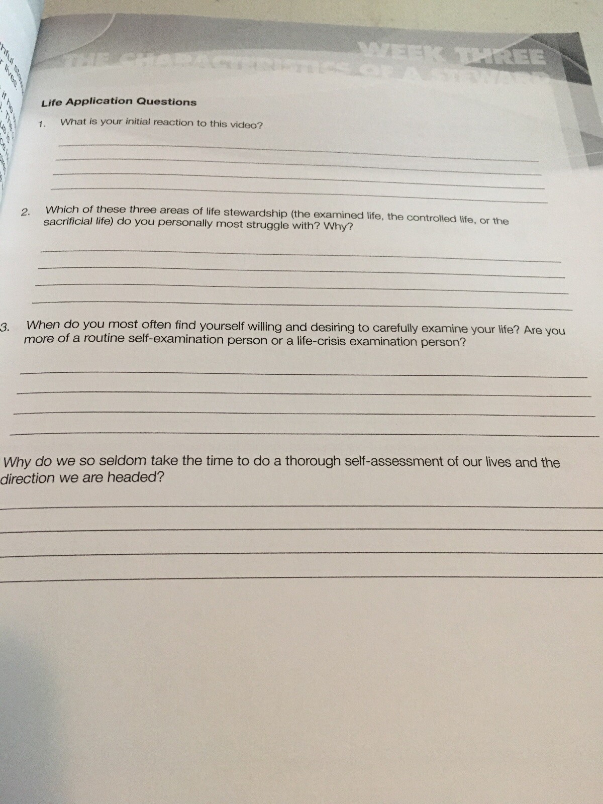 Who&rsquo;s in Charge Here? 13 Week life Stewardship Study. Study Guide. 172 Pages.