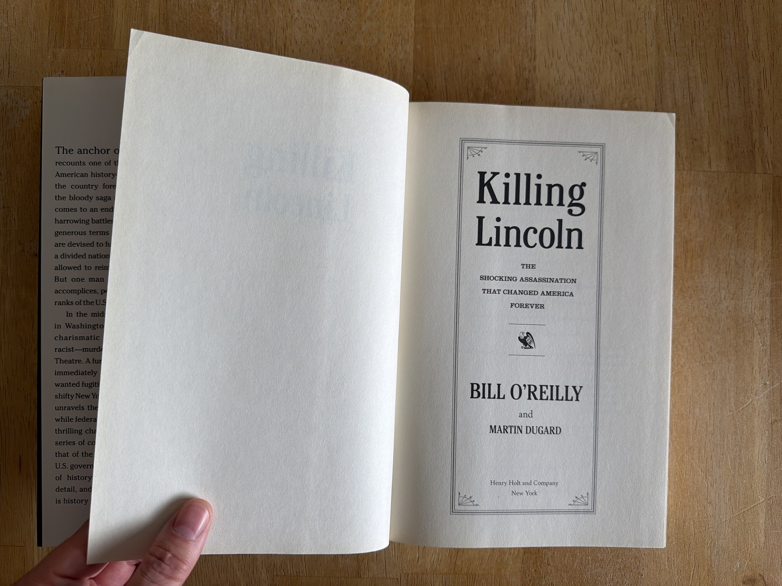 Vintage 2010s History Book, Killing Lincoln, Bill O&rsquo;Reilly, Hardcover