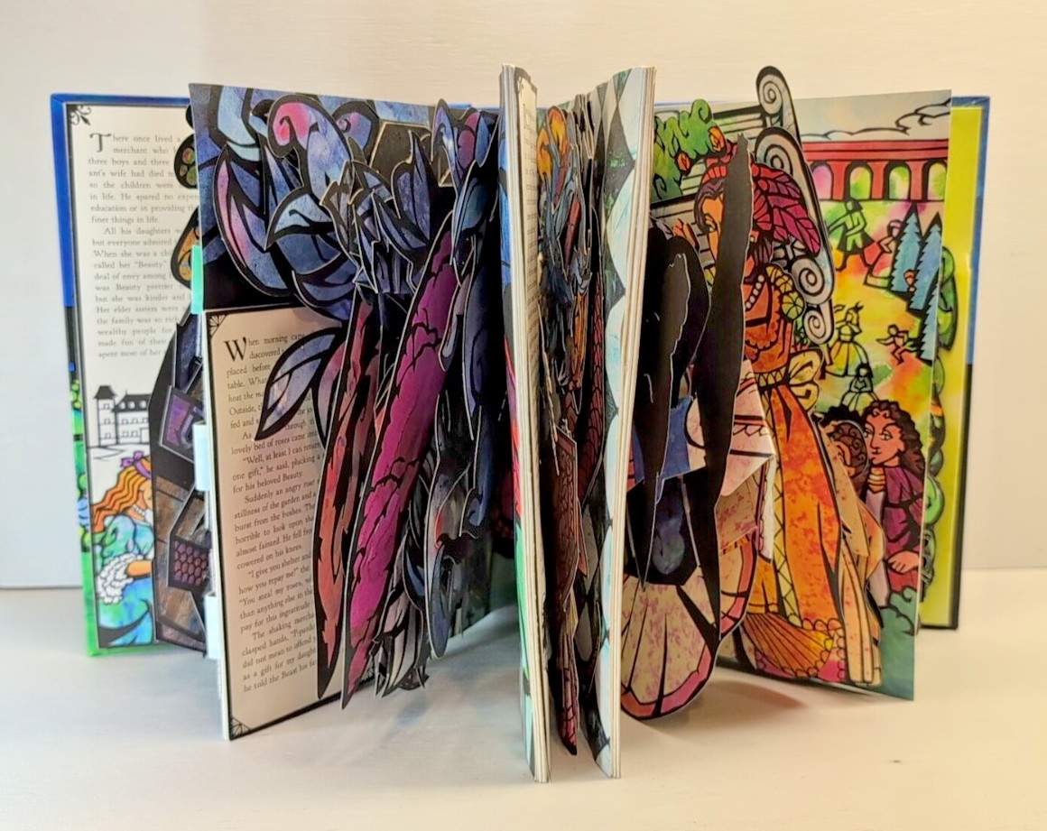 SIGNED! ROBERT SABUDA BEAUTY AND THE BEAST POP-UP BOOK OF THE CLASSIC FAIRY TALE