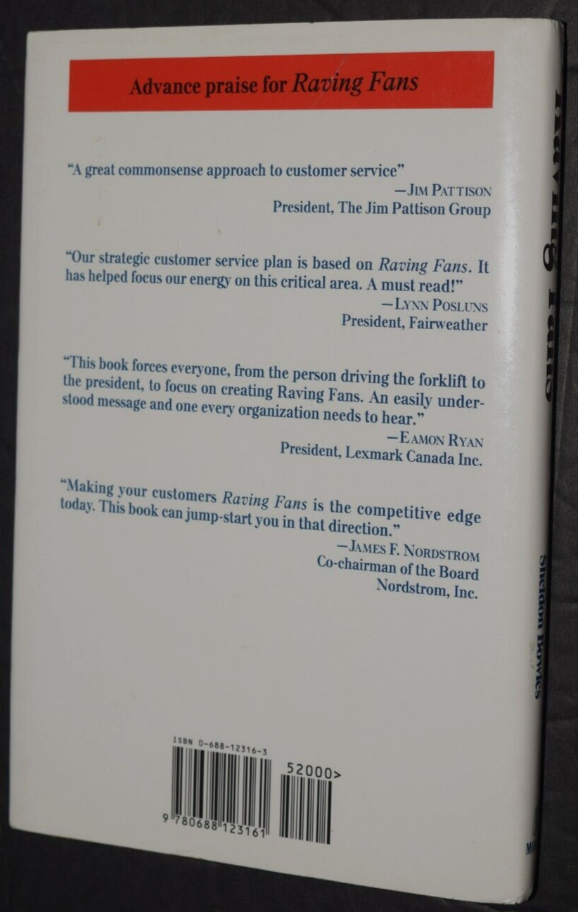 « Raving Fans, » Hard Cover Book by Ken Blanchard & Sheldon Bowles, 138 Pages, New