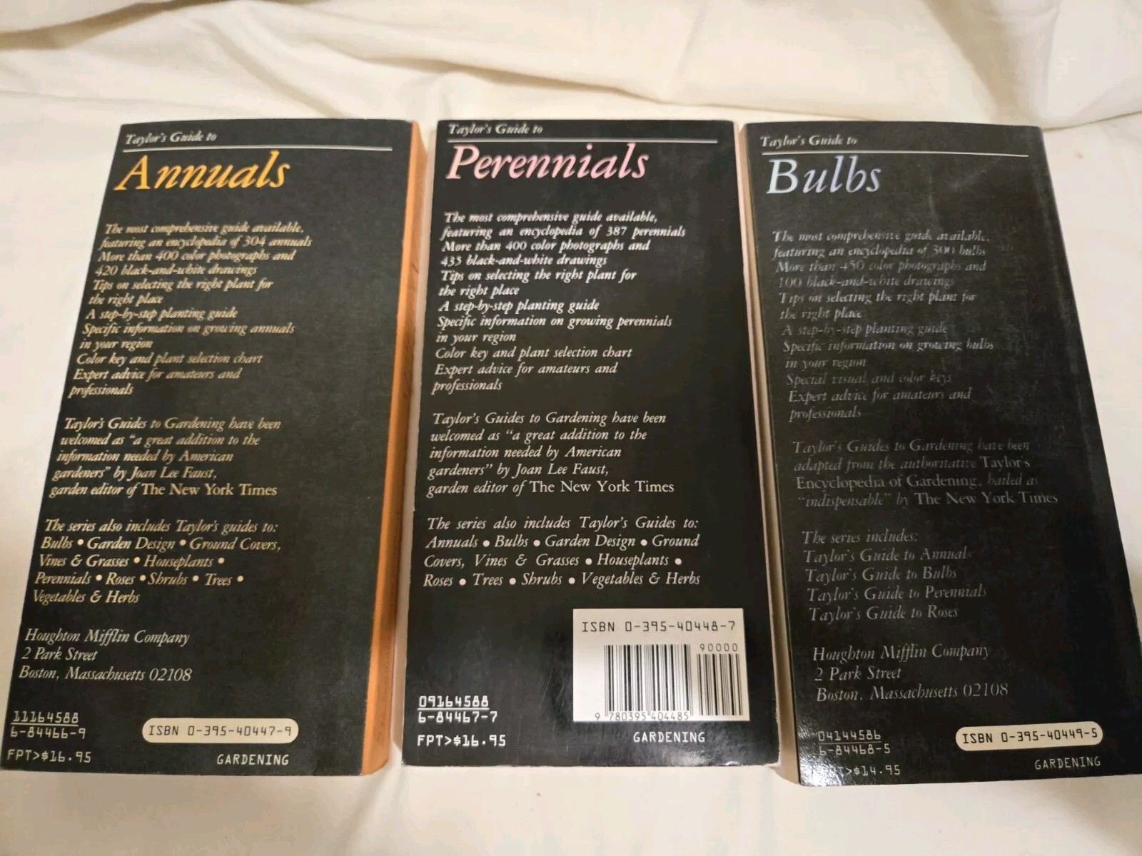 Taylor&rsquo;s Guides to Gardening: Annuals, Bulbs,Perennials First Editions Softcover
