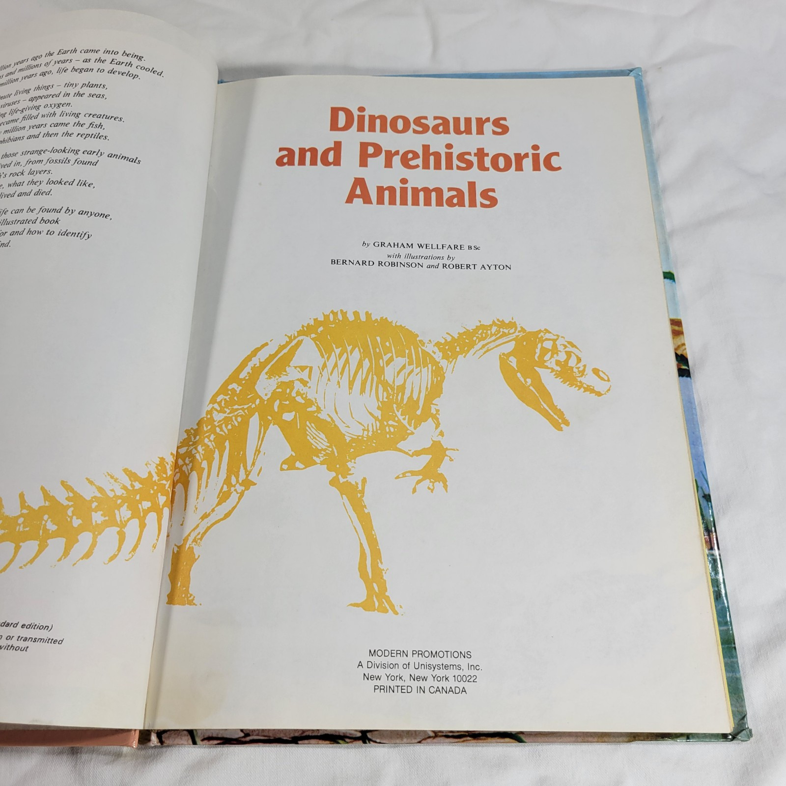 Dinosaurs And Prehistoric Animals Book Vintage 1981 Kid&rsquo;s Hardcover Honey Bear