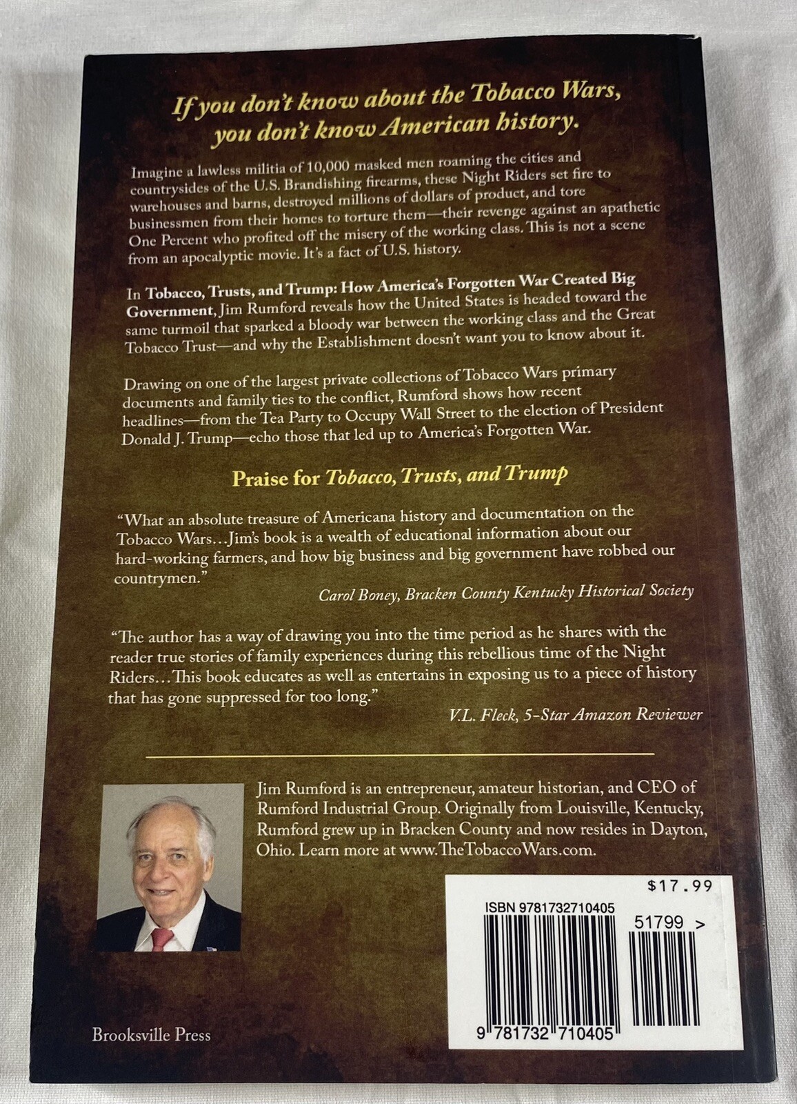 Tobacco, Trusts, and Trump: How America&rsquo;s Forgotten War Created Big Government,