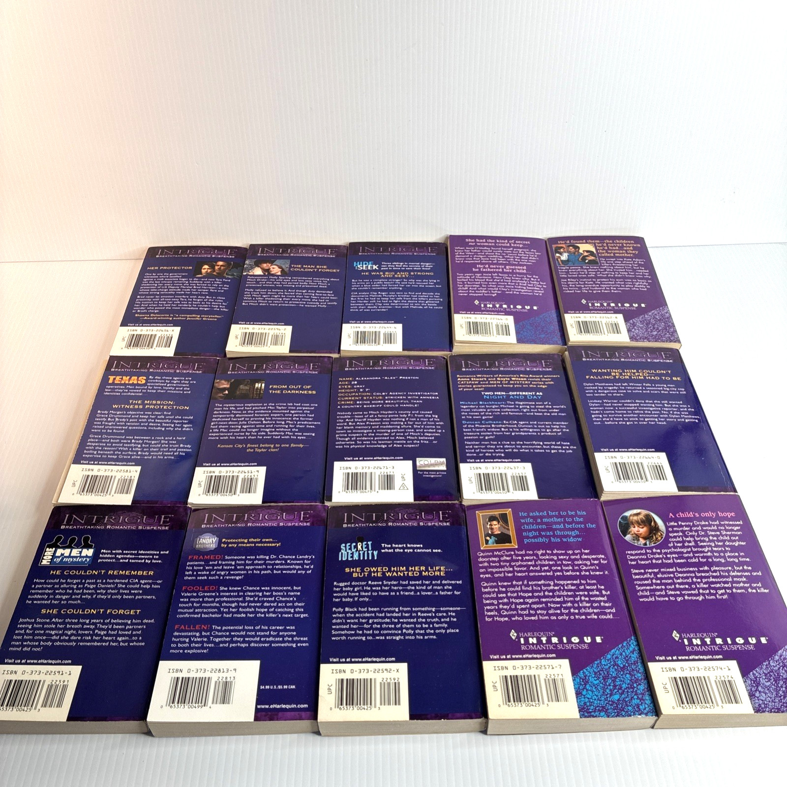 Harlequin INTRIGUE Paperback Romance Early 2000&rsquo;s PB Books X 20