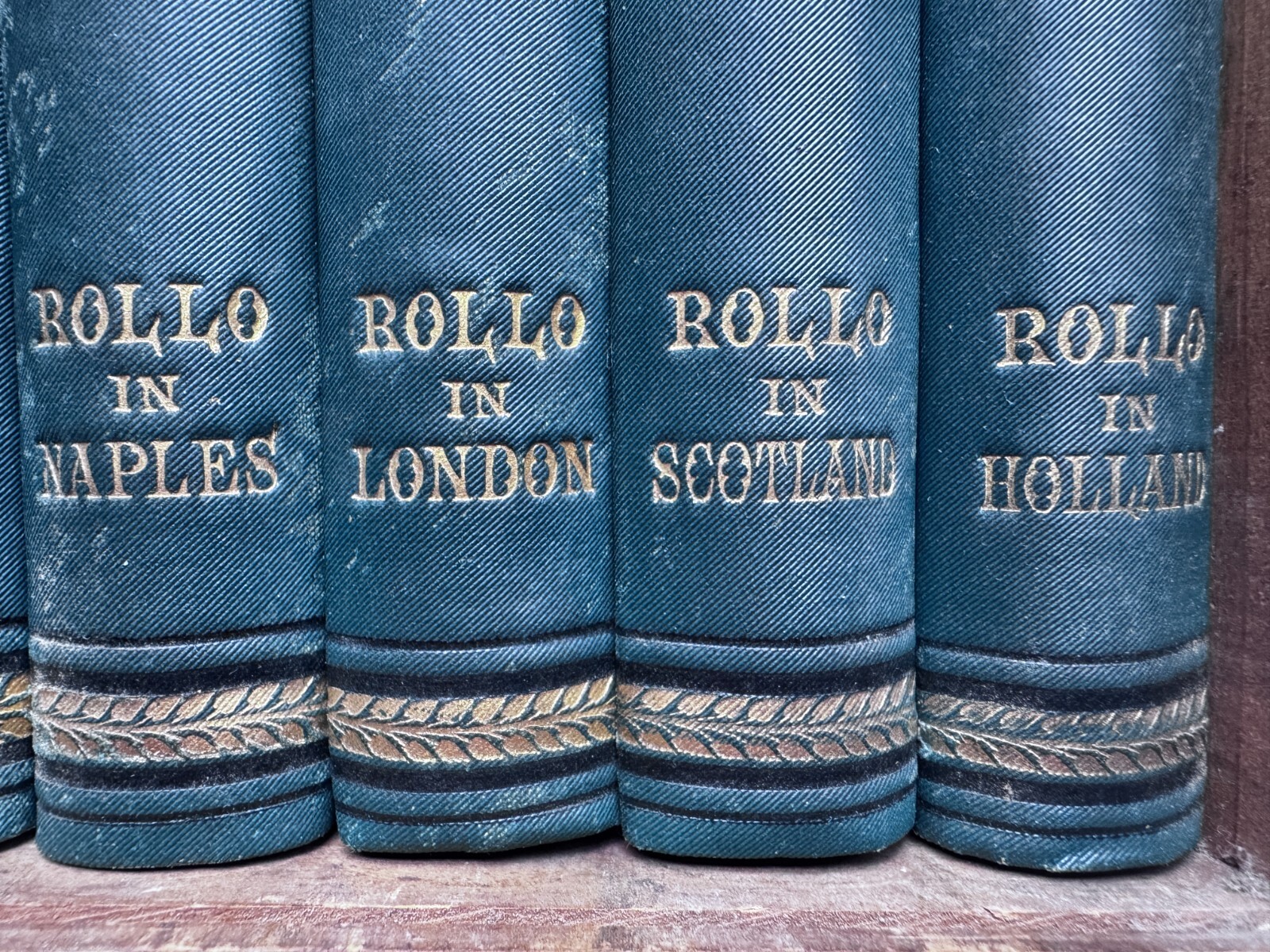 1883 ROLLO&rsquo;S TOUR IN EUROPE by Jacob Abbott Box Set of 10 Books EX