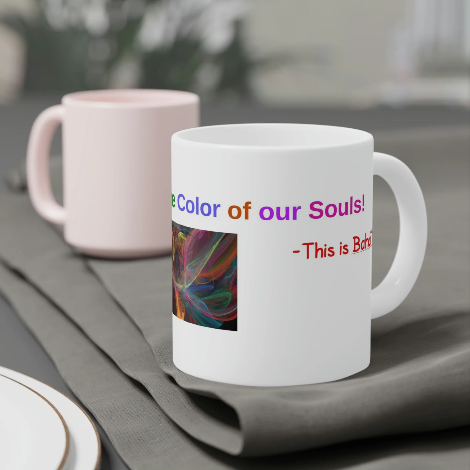 Baha&rsquo;i Diversity, Race Unity, Color of our Souls Mugs (11oz15oz20oz)
