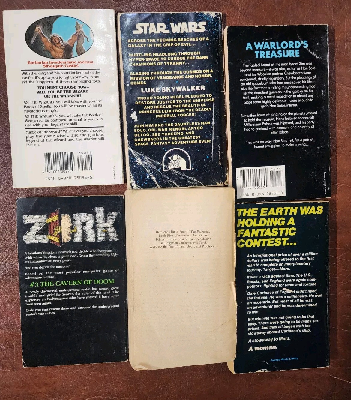 6 Vintage Science Fiction Paperback Books, Wizards Warriors & You, Plus More