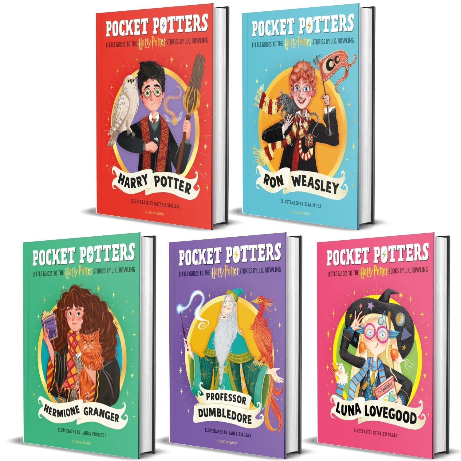 Pocket Potters Series 5-Book Illustrated Collection by J.K. Rowling Hardcover