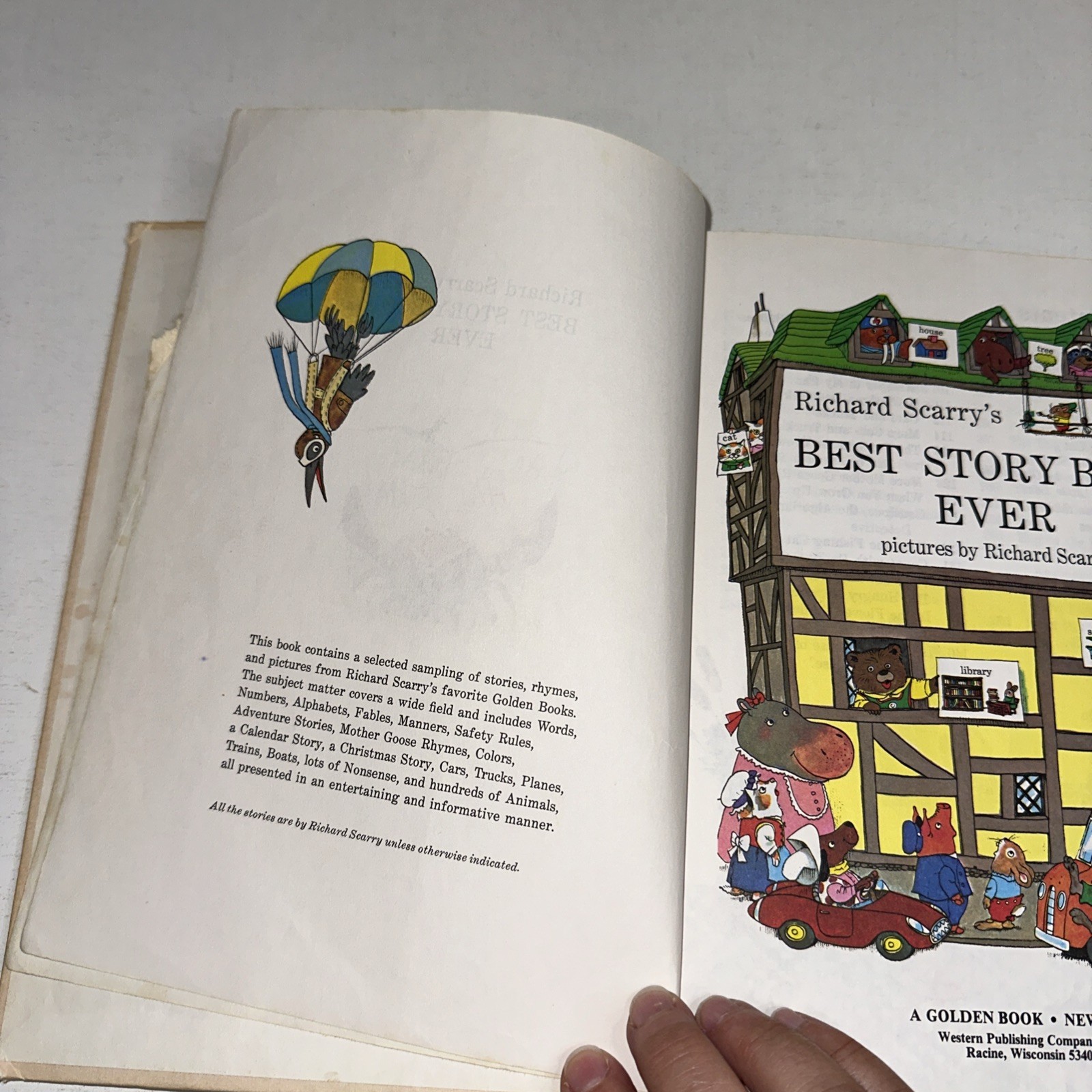 Richard Scarry&rsquo;s Best Story Book Ever Western Publishing Poetry & Fable Book VG