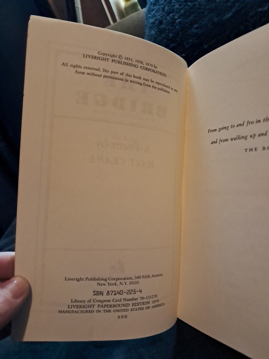 Good &lsquo;Hart Crane&rsquo;s The Bridge&rsquo; Commentaries by W. Frank & T. Vogler – 1970 PB