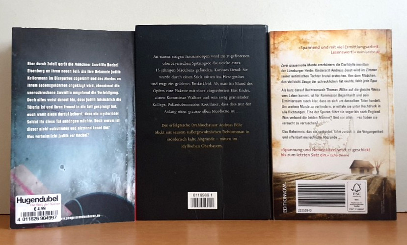 BUCHPAKET+KRIMI+THRILLER+6 BÜCHER +KLÜPFEL/KOBR+ANDREAS FÖHR+TB+HC+BUNDLE