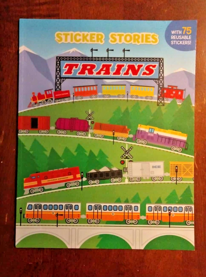 TRAINS (STICKER STORIES) Activity Book By Edward Miller NEW
