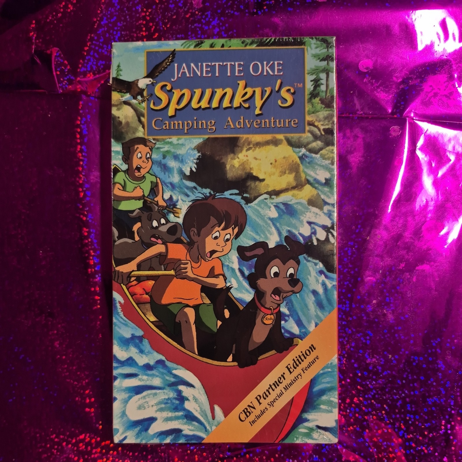 Spunky&rsquo;s Camping Adventure Janette Oke VHS sealed CBN Partner Edition