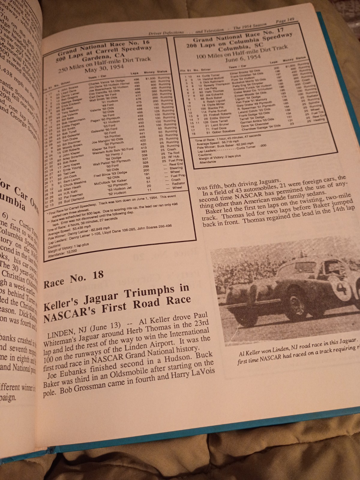 Forty Years of Stock Car Racing The Beginning 1949-1958 Vol 1 First Of Four