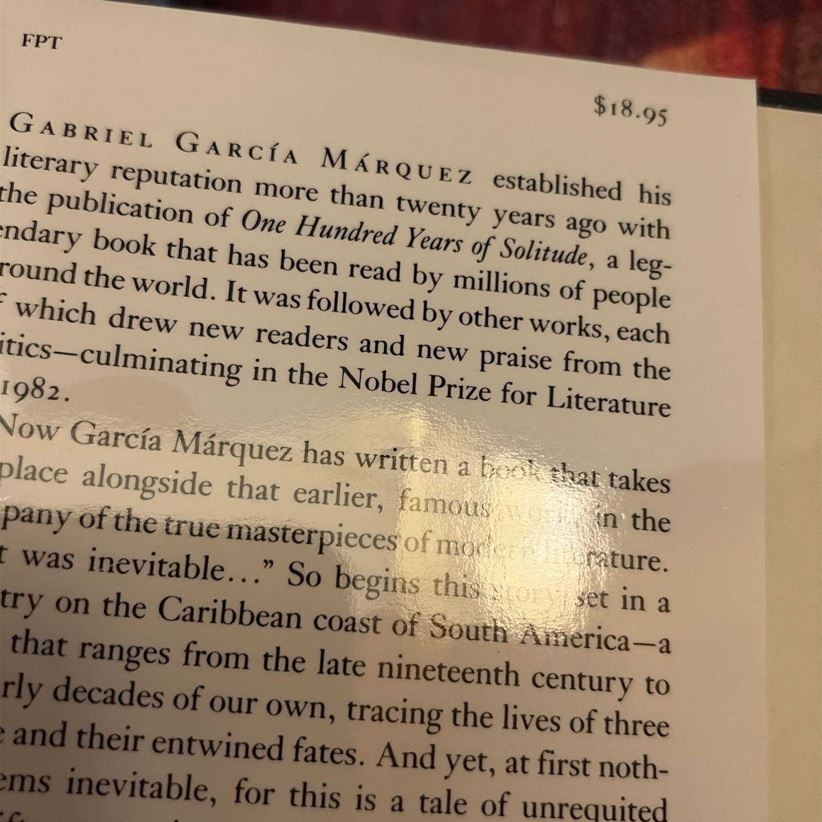 Love in the Time of Cholera by Gabriel García Márquez (1988, Hardcover) First