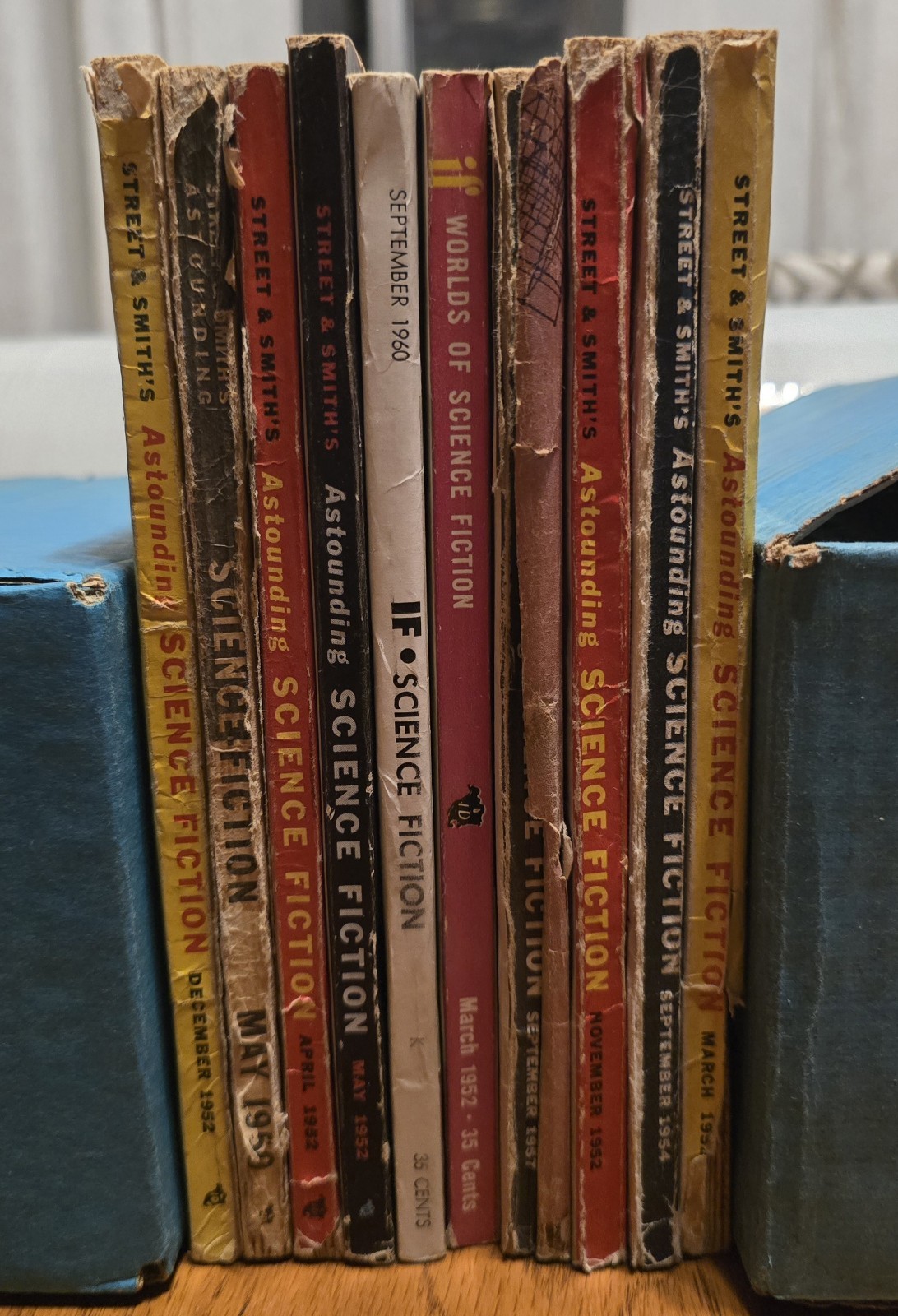 Lot of 10 Different Vintage 1950&rsquo;s Astounding Science Fiction Pulp Magazines