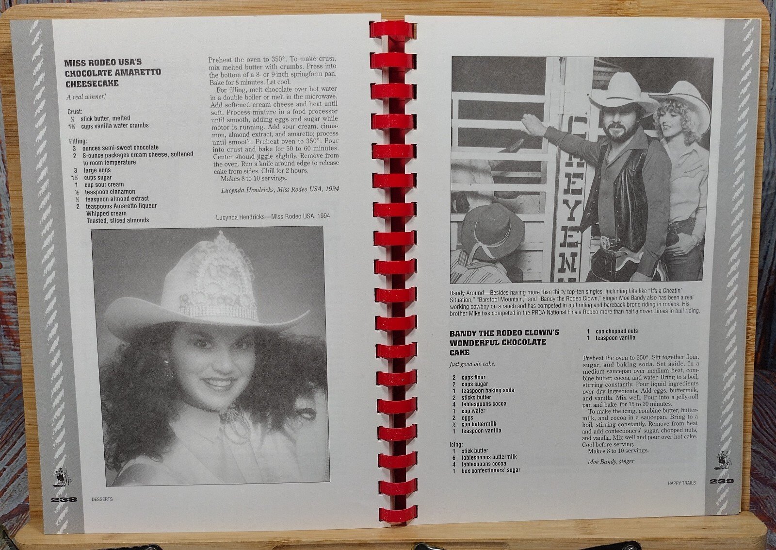The All-American Cowboy Cookbook by Ken Beck & Jim Clark (1995, Spiral)