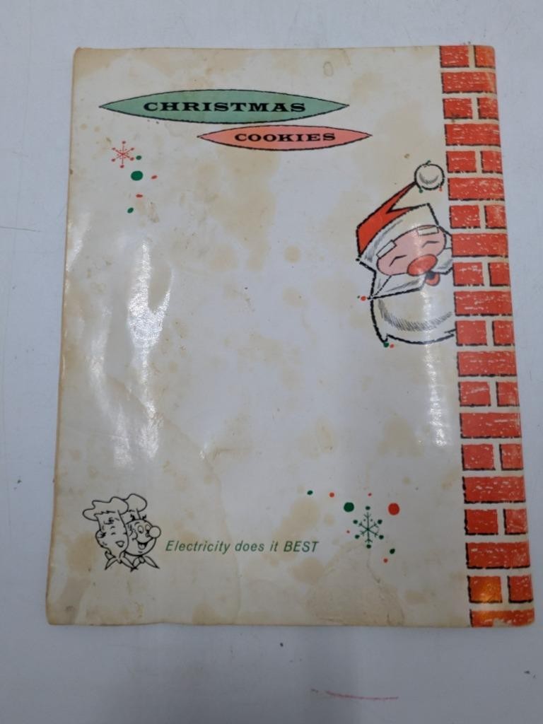 1959 WE Energies Cookie Book Wisconsin Electric Christmas Cooky Recipe Book A