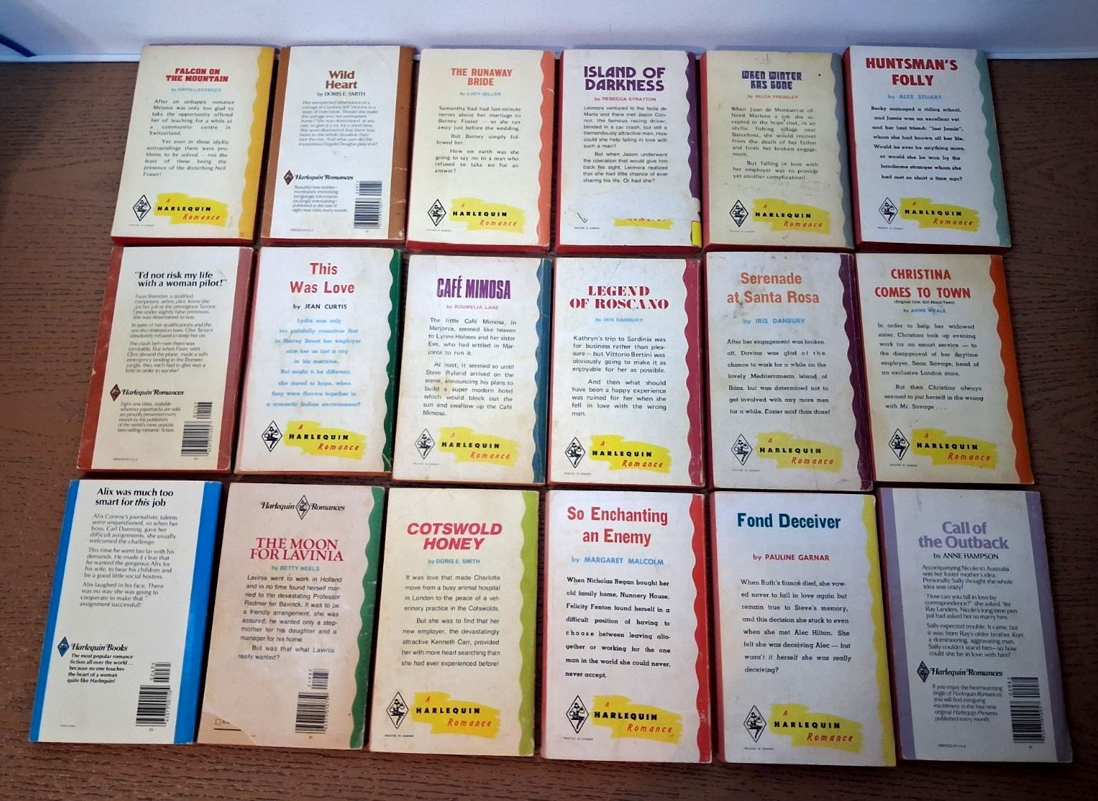 Lot of 18 Vintage Harlequin Romance Books 1960&rsquo;s 1970&rsquo;s Red Page Edges