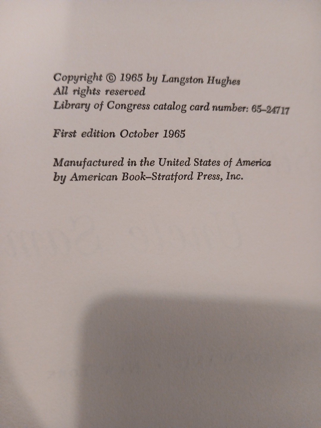 Simple&rsquo;s Uncle Sam Langston Hughes 1965 First Edition (MUST SEE INSCRIPTION)