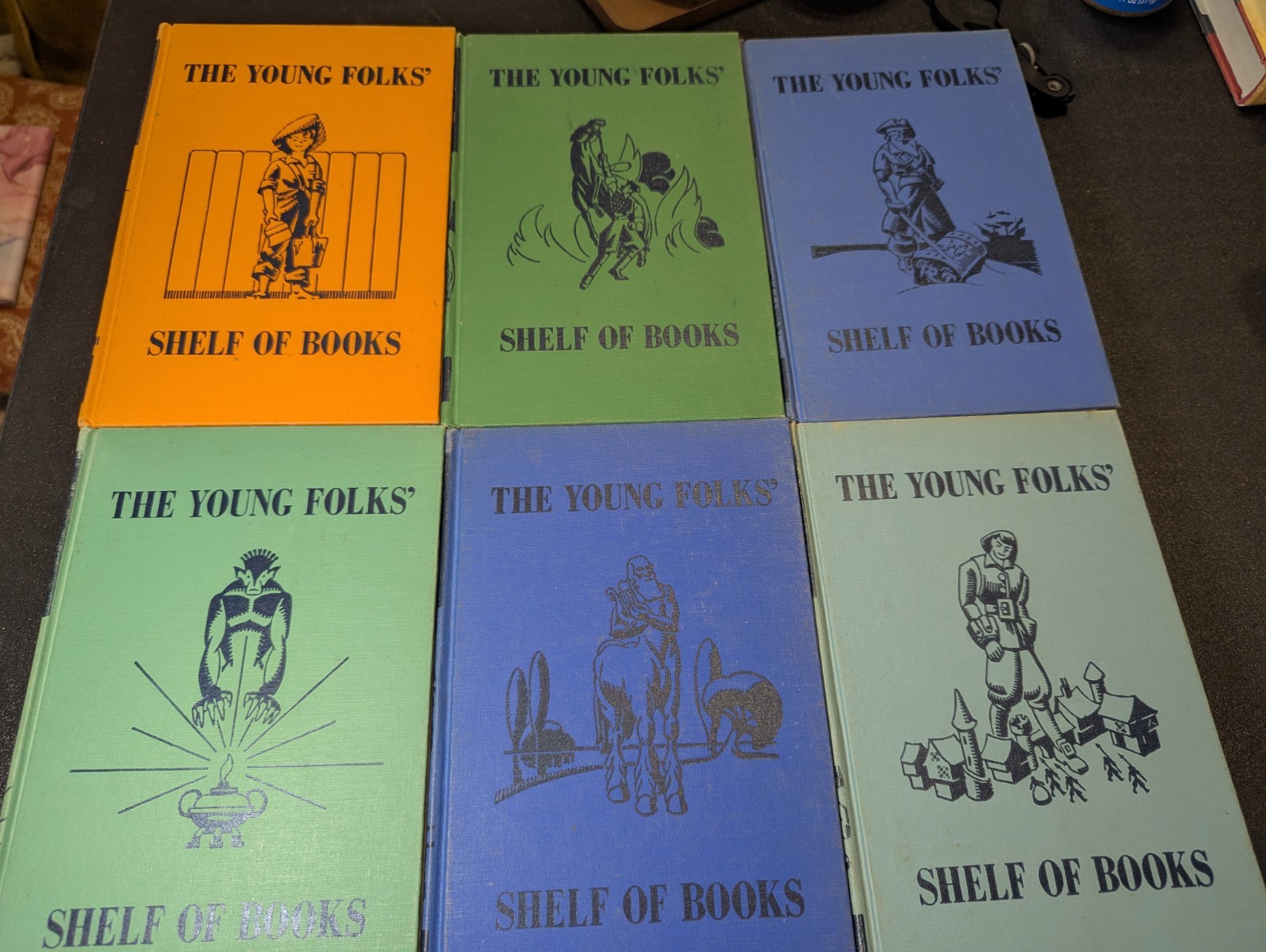 Lot of 6 Collier&rsquo;s Junior Classics Young Folks Shelf of Books 1959 2,3,5,6,7 & 9