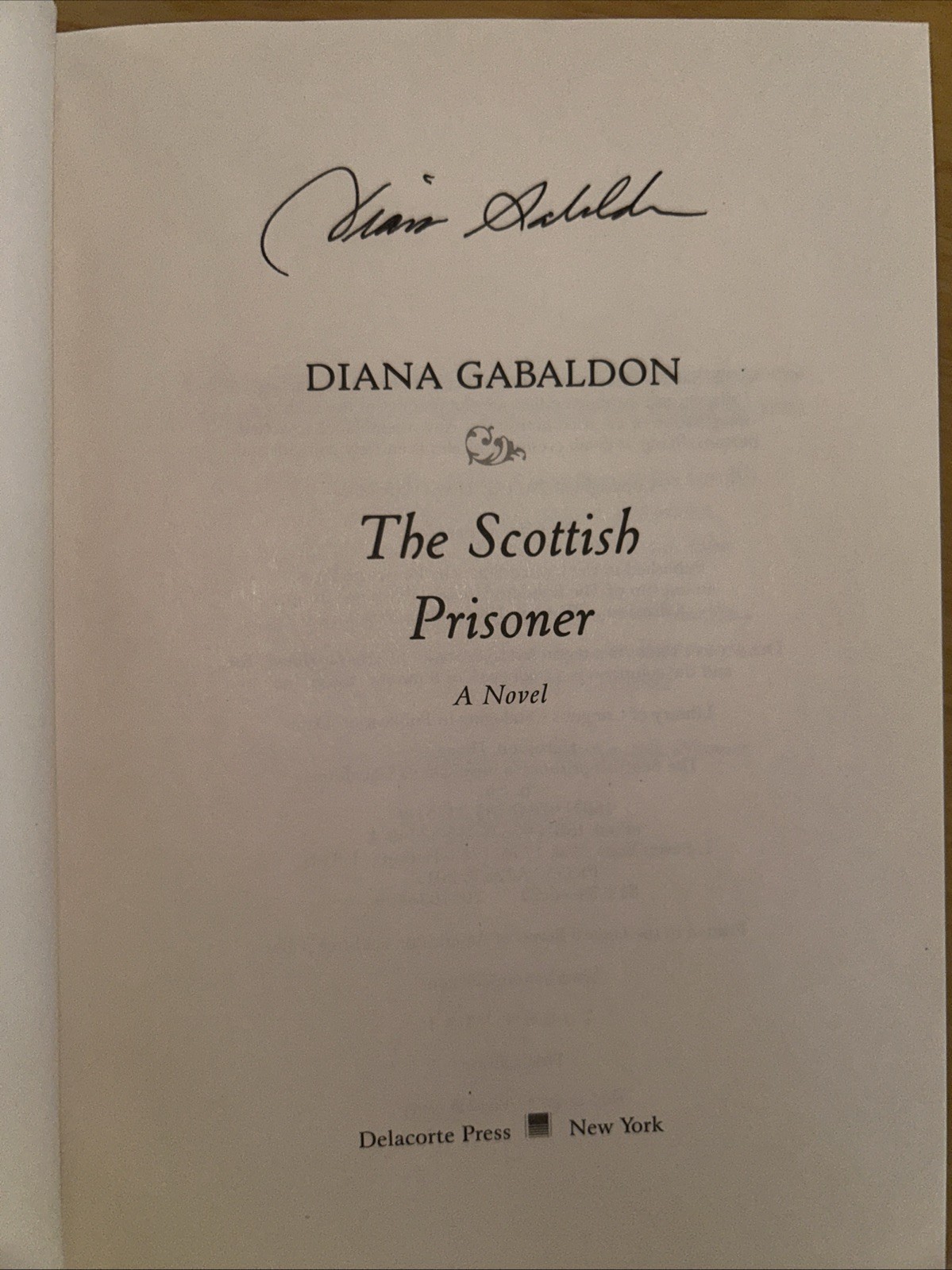 Scottish Prisoner by Diana Gabaldon (2011, Hardcover), 1st/1st, signed
