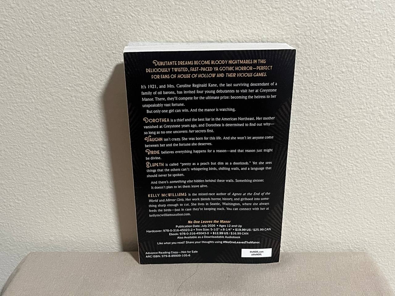 No One Leaves the Manor by Kelly McWilliams – Jul 2026 Advanced Reader&rsquo;s Copy